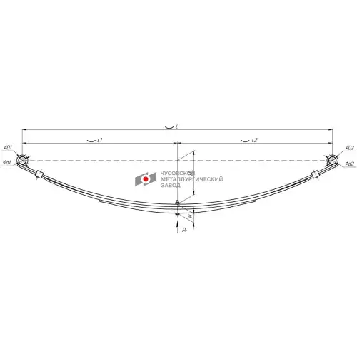 Рессора подвески ЧУСОВСКАЯ РЕССОРА 23470-2912012-01