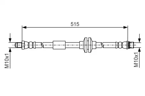 шланг тормозной! задний Renault Master III 2.3dCi 10> 1 987 481 A16 BOSCH