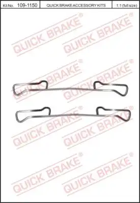 ремк-т торм.колодок пер. Daewoo Nexia,Kia Sephia,Opel Corsa/Astra/Vectra/Tigra 92> 109-1150 QUICK BRAKE