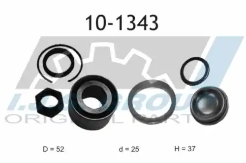 к-кт подшипника ступ. зад.!  Citroen C2/C3 all 02-05 10-1343 IJS