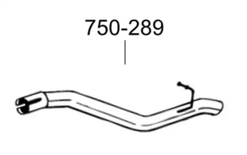 Выхлопная труба 750-289 BOSAL