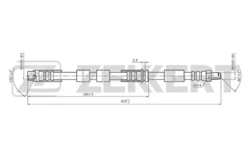 ШЛАНГ ТОРМОЗНОЙ BMW X5 (E70) 07- X6 (E71 E72) 08- BS9050 ZEKKERT