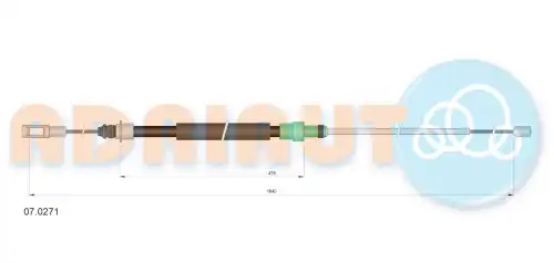 Трос ручного тормоза ADRIAUTO 07.0271