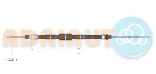 Трос ручного тормоза ADRIAUTO 41.0253.1