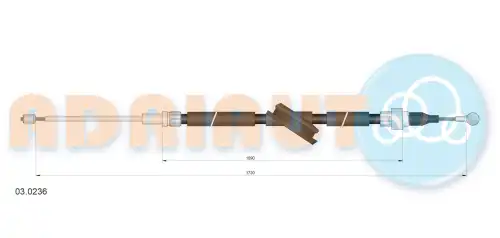 Трос ручного тормоза ADRIAUTO 03.0236