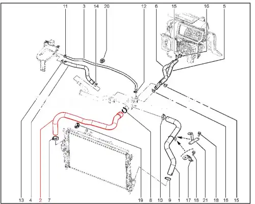 патрубок радиатора верхний! Lada Largus 8450009488