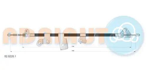 Трос ручного тормоза ADRIAUTO 52.0220.1