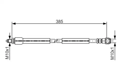 шланг торм. пер. MB W211 all 02> L=405 1 987 476 949 BOSCH