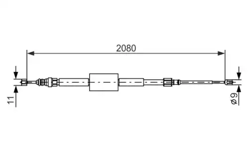 Трос ручного тормоза BOSCH 1 987 477 787