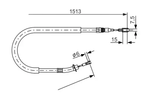 Трос ручного тормоза BOSCH 1 987 477 852