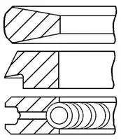 Кольца поршневые GOETZE 08-134100-00
