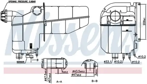 Расширительный бачок NISSENS 996020