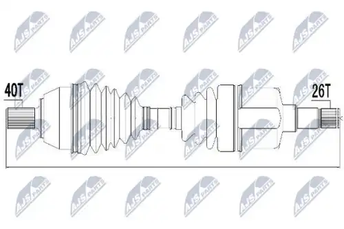 Вал приводной в сборе NTY NPW-FR-050