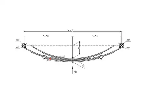 Рессора подвески ЧУСОВСКАЯ РЕССОРА 456506-2912012-10