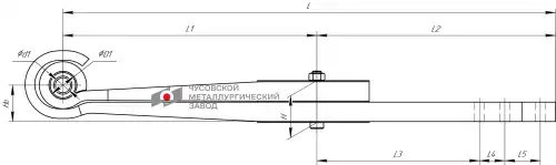 Рессора подвески ЧУСОВСКАЯ РЕССОРА 1003802TH