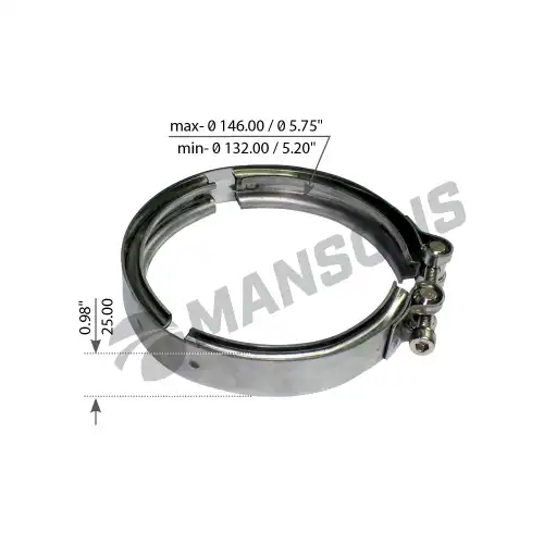 Хомут глушителя MANSONS 900.608