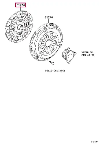 Диск сцепления TOYOTA / LEXUS 3125042022