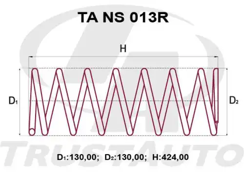 ПРУЖИНА ПОДВЕСКИ УСИЛЕННАЯ TANS013R TRUSTAUTO
