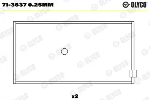 ВКЛАДЫШИ ШАТУННЫЕ SPUTTER MAN НА 1 ШЕЙКУ GLYCO - 713637025MM