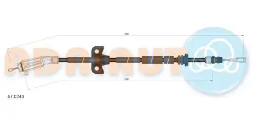 Трос ручного тормоза ADRIAUTO 57.0240