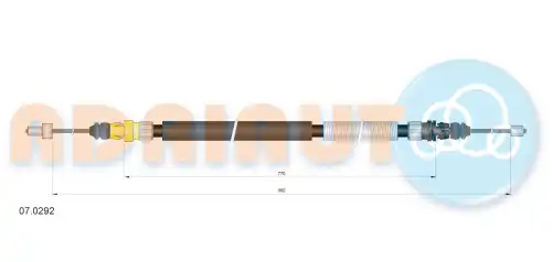 Трос ручного тормоза ADRIAUTO 07.0292