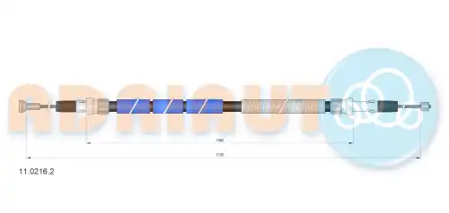 Трос ручного тормоза ADRIAUTO 11.0216.2
