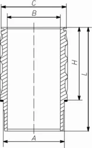 гильза цилиндра! D127 Scania DC11.03/04 DSC12.01/.02 DSC16.02 Euro2/3 061 WN 17 01 MAHLE