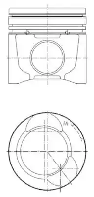 поршневая группа !d123.03RVI Kerrax MIDR 06.23.56 A41/B41 (Euro2) Dci 11E+J01(Euro3) 40 074 960 KS