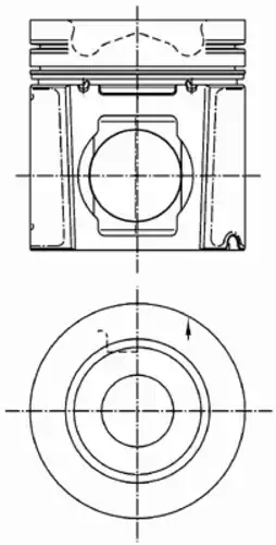 поршень !d127 4V Scania 114 DC11.03/04 Euro-3 99-> 99 353 600 KS