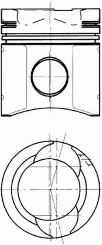 поршень !d128 кам сг d80 -21.6Omn MAN F2000 D2865LF09/21 EURO-2.D2866LF14/16/20 EURO-2 90 578 600 KS