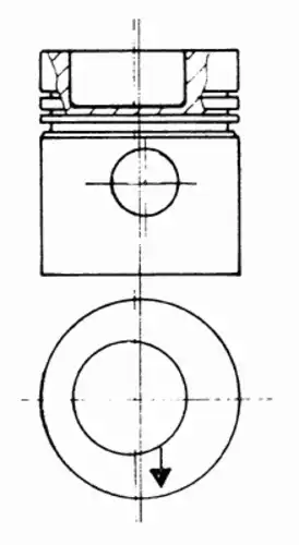 поршень !d98 1рем MB 611/711/814/1117/2222/2420 OM364A/LA.901/50/52-54/80-81.366A/LA 93 831 610 KS