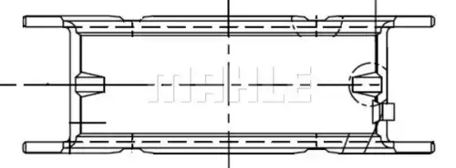 вкладыш коренной упорный пара ! MB дв.OM402-422-442A/LA 001 FL 10328 000 MAHLE