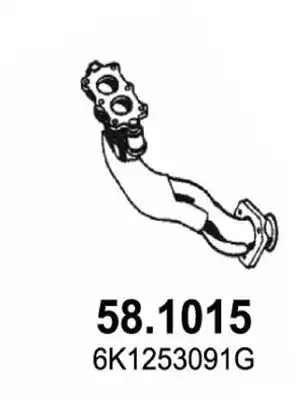 ГЛУШИТЕЛЬ (ТРУБА ПРИЕМНАЯ) 58.1015 ASSO