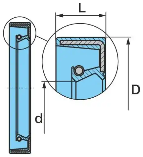 сальник ступицы !125/143x13 BPW, Kassbohrer 02.5664.26.57