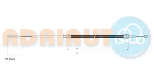 Трос ручного тормоза ADRIAUTO 05.0229