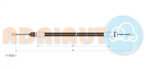 Трос ручного тормоза ADRIAUTO 11.0222.1
