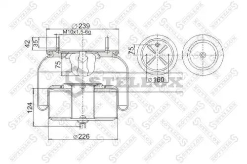 Пневмоподушка STELLOX 90-67621-SX