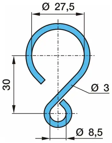 крючок ролика тормозной колодки !BPW 03.350.00.13.0