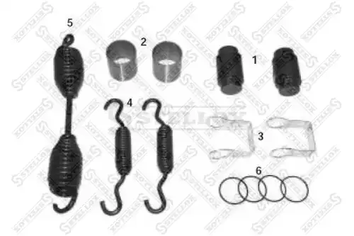 р/к торм.колодки !6x штампованный суппорт (пруж+пальцы+вт) ROR TE9000/9300 оси (B,Q,Z) 85-10804-SX STELLOX