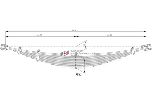 Рессора подвески ЧУСОВСКАЯ РЕССОРА 53-12-2912012-02