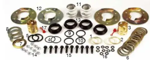 р/к торм. вала !универсальный на ось втулки, стопора, уплотн SAF 8442/9042 075.528 SAMPA