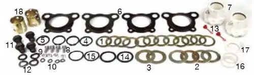 р/к торм. вала !(мпр) на ось цил+бронз втулки, крышки,крепл,стопора, уплотнSAF 8130/11030 075.524 SAMPA