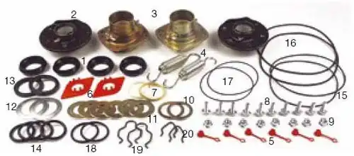 р/к торм вала !(мпр) на ось (полный)опоры+пыльники+стопора+пруж+кольца+монт. к-тSKRS 98-> 075.542 SAMPA