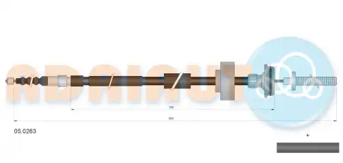 Трос ручного тормоза ADRIAUTO 050263