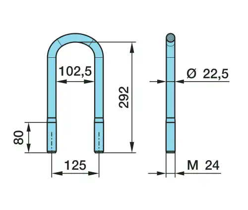 Стремянка рессоры BPW 03.138.44.16.4 M24