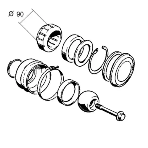Ремкомплект реактивной тяги EMMERRE 972521