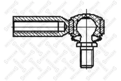 наконечник тяги !крана ур пола нижний (накр) LHT M8x1.5 M8x1.5 L=45 MAN 84-41202-SX STELLOX