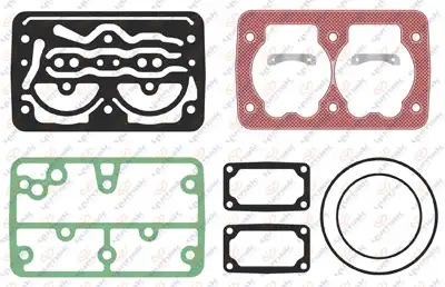 р/к компрессора !(мк) прокладки, клапаны LP4969/LP4970/LP4985 DAF, VOLVO FH12 RK.01.192 YUMAK