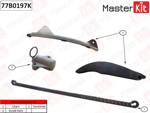 к-кт цепи ГРМ! Hyundai I30/I40/Tucson G4NA 15> 77B0197K MASTERKIT