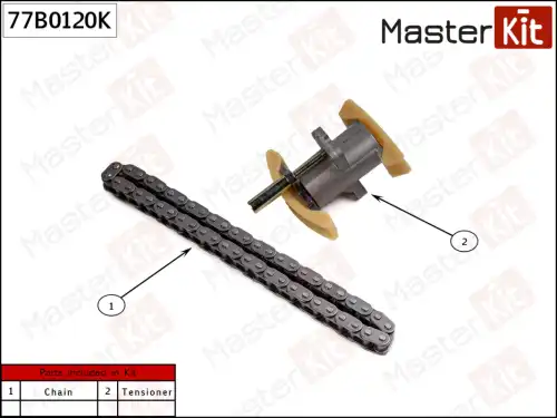 к-кт цепи ГРМ! Audi A4/A6 2.0 01-05 77B0120K MASTERKIT